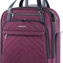 VANKEAN Carry On Underseat 16-inch Multi-functional Underseater Lightweight Overnight Suitcase with Wheels, Roller Case for Men Women Travel Business, Burgundy