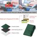 Small Wallet Women RFID Blocking Soft Leather Bifold Compact Card Holder Wallet for Women with Zipper Coin Pocket 4 ID Window