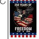 3 x 250th Anniversary Garden Flag, 250th Anniversary Patriotic Flag, July 4th Liberty House Logo, double-sided 1776-2026 commemorative flag, 12x18 inches