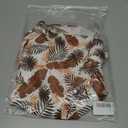 Girl's Cami Short Dress, Sleeveless Print Outfits Summer tropical romper for kids 4-12t (Brown)