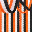 Black-White Orange halloween Party-Decorations Streamers-Garland - 12pcs 4-Leaf Clover Paper Streamer, Graduation Wedding Birthday Bachelorette Baby Bridal Shower Banners Decor Ouruola