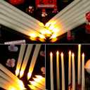 Treela 72 Pcs Flameless LED Taper Candles Battery Operated Candles Bulk 11 Inch Flickering Fake Candlesticks with Warm Light for Valentines Day Church Wedding Party Battery Not Included(Classic,Ivory)