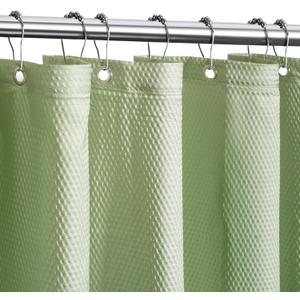 Tititex Solid Sage Green Cloth Fabric Shower Curtain Liner with 2 Magnets - Texture Soft Hotel Quality Waterproof Shower Liner, Light-Weight & Machine Washable 72x78 inch