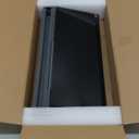 Varhomax Glass Desk Whiteboard with Storage, Desktop Organizer to-do List Memo Notepad Dry Erase White Board for Home Office and School Supplies (Gray&Black)