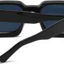 OZPYKAE Thick Square Sunglasses,Men Women Retro Chunky Rectangle Shades UV400 Protection Glasses