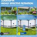 KimFilter Pro Series 1000 GPH Above Ground Pool Filter Pump, Powerful Pool Cartridge Filter Pump, Water Circulation and Filtration System -Improved Water Clean & Clarity, Pools Pumps Above Ground-Gray