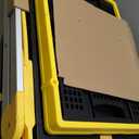 Collapsible Shopping Cart with Wheels, 200 lbs Capacity Grocery Cart on Wheels with Storage Crate, Platform Hand Truck with Foot Brake, Yellow