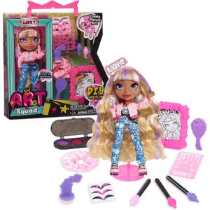 Just Play Art Squad Lady T 10-inch Doll & Accessories with DIY Craft Stencil Project, Kids Toys for Ages 3 Up Just Play Art Squad Lady T 10-inch Doll & Accessories with DIY Craft Stencil Project, Kids Toys for Ages 3 Up