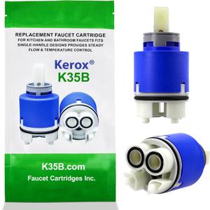 Kerox K35B 35 mm Faucet Cartridge Replacement - Single Lever OEM Faucet Part, Fits American Standard 7038, La Torre & Delta Faucets