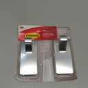 Command 10 lb Satin Nickel Curtain Rod Hooks, 2 Hangers and 4 Strips, No Drilling Home Decor and Room Decor, Use with Rod Diameters 0.5-0.75"