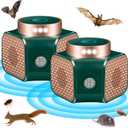 Rodent Repellent Ultrasonic Plug in, Electric Mouse Repellent Devices Ultrasonic Pest Repeller Mice Repellent Indoor Mouse Deterrent with Ultrasound Flashlight Rat Repellent for House, Green (2)