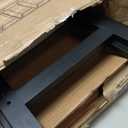 SONGMICS Over-The-Toilet Storage, 3-Tier Bathroom Organizer Over Toilet with Adjustable Shelves, Hooks, Bamboo, Freestanding Space Saver Bathroom Shelves, Rustic Brown and Ink Black UBTS012B01