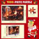 LOMIMOS Christmas Jigsaw Puzzle for Adults 1000PCS,Santa Claus Puzzle Fully Interlocking Puzzles for Xmas Festive Decor Family Party Personalized Education