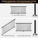 3 in. x 3 in. Heavy Duty Aluminum Railing Post Supports up to 800lbs, Porch and Deck Railing Post with AAMA2604 Powder Coating, IBC Compliant and Certified, Textured Black (39 in. Height)