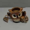 Swing Owl Hanging Planters for Indoor Plants, Cute Small Succulent Pots with Drainage Hole, Unique Resin Plant Hangers Outdoor, Hanging Plant Holder for String Of Pearls, Gift Ideas for Mother (Brown-2)