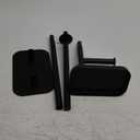 Kitsure Toilet Paper Holder Free Standing  Rustproof Metal Toilet Paper Stand for 4 Rolls with Anti-Slip Base and Shelf for Phone & Small Items, Bathroom Organizers and Storage, Medium, Black (Medium - 1 Pack)