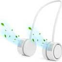 Neck Fan, Portable Bladeless Neck Fans, 4000mAh Foldable Rechargeable Bladeless Fan, 3 Speeds & Enhanced Cooling Power, HandsFree USB Personal Fan for Men, Women, Outdoor, Travel, Ideal Gift(White)