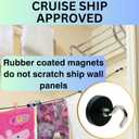 Magnetic Clothesline for Cruise Ship Cabin Approved - Strong Rubber Coated Non-Scratch Magnets, Travel Clothesline for Cruise Ship Essentials 2026 Updated Stronger Magnets