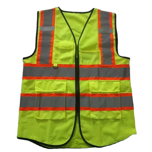 Guardian Reflective Safety Vest for Women Men High Visibility Security With Pocket Zipper Front Meet ANSI/ISEA Standard (5X-Large, Green(cloth))