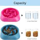 MateeyLife Slow Feeder Dog Bowls 2PCS, Anti-Choking Puzzle Dog Food Bowls, Anti-Slip Interactive Feeding Slow Down Eating, Bloat Stop Maze Dishes for Medium Large Breeds Purple&DarkBlue