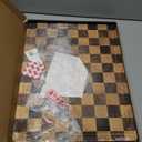 THETCHRY Cutting Boards for Kitchen, Checkered Cutting Board End Grain, Acacia Wooden Chopping Board with Juice Groove & Handle, Serving Tray for Meat, Bread & Fruit, 14"L x 11"W x 0.8"Th