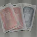 Set of 3 Anuck for iPhone 16 Pro Case Wavy Edge Clear Back Design, Anti-Slip Grip Cute Wave Curly Frame Shape Shockproof Soft TPU & Hard Bumper Protective Phone Case Cover for Women Girls, Clear Blue