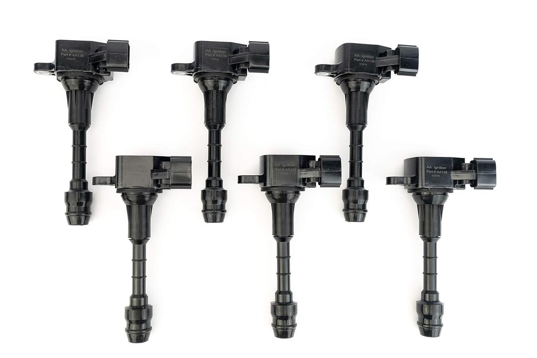 Ignition Coil Pack Set of 6 - Compatible with Infiniti FX35, G35, M35 & Nissan 350Z Vehicles - Replaces 22448-AL61C, UF401, IGC0007, 6734025, 22448AL615 - Year Models 2000-2008 - 3.5L V6 Coils