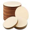WLIANG 25 Pcs 4 Inch Wood Circles, Unfinished Wood Circles Round Disc Cutouts, 1/9 Inch Blank Round Wooden Circles for DIY Crafts, Painting, Staining, Coasters Making, Home Decorations