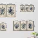 Large Framed Botanical Wall Art - Jane Loudon Floral Wall Decor Set of 3 Vintage Flower Painting Prints Retro Rustic Morning Glory Canvas Pictures for Living Room Bedroom Office Artwork 20"x28" Each