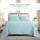 Superior Solitaire Cotton 2 Piece Bedspread Set, Home Bed Decor, Decorative Textured Bed Spread, 1 Pillow Sham, Airy Blanket, Matelasse Coverlet Bedding, All-Season Accent Blanket, Twin, Aqua