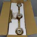 A1A9 3Light Bathroom Vanity Light, Modern Brushed Gold Wall Lights with Clear Glass Shades, Bathroom Wall Sconce Lamp for Mirror Living Room Bedroom Hallway