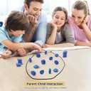 Magnetic Chess Game, Magnet Games with Stones, Puzzle Strategy Family Games, Portable Board Games, Fun Tabletop Multiplayer Chess Game (Blue)