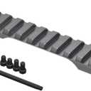 Gotical - Remington 700 Short Action Rail, Black Anodized, Weight: Stainless: 4.99oz, Titanium: 2.79oz Length: 5.454" Front Height: .343" Rear Height: .460" Durable. 20MOA Configuration