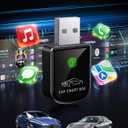 Wireless Carplay Adapter for iPhone Latest Upgrade, Tiny Bluetooth Dongle Convert Wired to Wireless for Apple Car Play Plug & Play, Zero-Lag Auto-Connect GPS Works With 2016+ Cars (Jet Black)