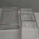 ZHIAI 3 Pack Clear Stackable Cosmetic Organizer with Acrylic Drawers for Cosmetics and Small Items for Dresser, Vanity, Kitchen Cabinet, Pantry, Home Organization and Storage (1long 2 Short)