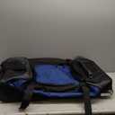 Amazon Basics 35-Inch Large Rolling Duffel Bag for Travel with Wheels and Handle, Durable Ripstop Polyester, 2 Layers of Space, Multiple Interior and Exterior Pockets, Blue