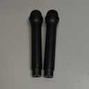 Facmogu 2PCS Fake Microphone Props, Plastic Pretend Play Microphone Prop, Realistic Simulate Speech Practice Prop, Faux Mic Props for Halloween, Christmas, Costume, Cosplay, Birthday Party - Black