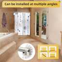 Chrsouly Adjustable Curved Shower Rod, 42-72 inches Extra Wide Shower Curtain Rod, Rust proof, Premium Stainless Steel, Curved Shower Curtain Rod for Bathroom, Need to Drill, Nickel