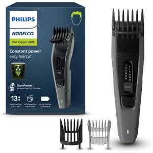 Norelco Philips Hair Clipper 3000, 13 Length Settings, Black