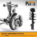 PAROD 172308+172307 Front Shock absorber Struts w/Coil Spring Assembly fit for 2007-2009 Lexus ES350, 2006-2012 Toyota Avalon, 2007-2011 Camry, 2006-2008 Solara