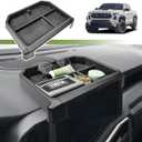 Center Console Screen Dash Organizer Compatible with 2024 2025 Toyota Tacoma and 2025 4Runner Interior Accessories w/ 8-inch Dashboard Storage Box Behind Screen Insert Tray Mount Holder, Black