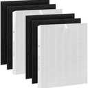 Fylmir AP-1512HH Replacement Filter Set for Coway Airmega AP-1512HH & 200M Air Purifiers – 2 Pack True HEPA Filters and 4 Activated Carbon Pre-Filters, Long-Lasting Air Purifier Filters