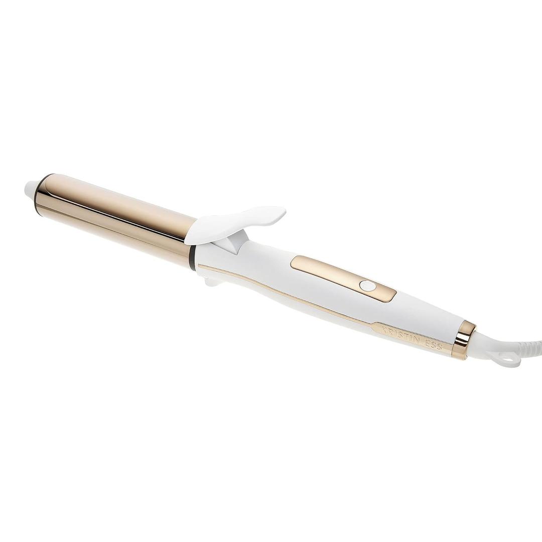 Kristin Ess Hair 1 1/4" Titanium Curling Iron for Beach Waves + Curls for Medium and Long Hair, Smoothing + Frizz Control, Dual Voltage, Auto Shut-Off