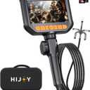Hijoy Articulating Borescope Camera with Light - Two-Way Endoscope with 8 Adjustable LED Lights | 4.3" LCD Screen | 1920P HD Inspection Cameras with 0.33in Articulated Snake Camera for Men | S20