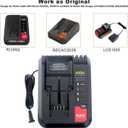 PCC692L 20V MAX Lithium Battery Charger Compatible with Porter-Cable Battery PCC685L PCC680L PCC681L PCC682L Black Decker LCS1620 20V Lithium Battery LBXR20 LBX4020