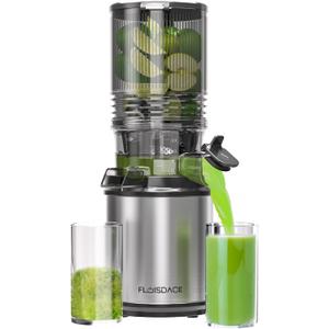 Cold Press Juicer  6.5" Extra Large Feed Chute Fit Hands-Free Electric Masticating Juicer Machine, 350W Slow Masticating Juicer Machine for Whole Fruit and Vegetables  Easy Cleanup & Assembly