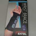 FEATOL Wrist Brace for Sprained Wrist, Wrist Support Brace Sleeping with Metal Splints Left Hand, X/ Small for Kids Women and Men, Adjustable Hand Support for Tendonitis, Arthritis, Injuries