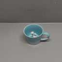 DIHOclub Skiing Polar Bear Ceramic Cup Hidden Animal Inside Mug Cute Cartoon Handmade Figurine Mugs,Holiday and Birthday Gift for Coffee Milk Tea Lovers,12 OZ(Blue White)