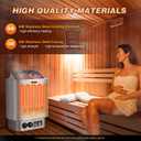 Mxmoonant Sauna Heater, 9KW 220V Electric Sauna Heaters Stove Dry Steam Sauna Bath for Home Hotel Spa Max. 425 Cu.ft with Sauna Hygrothermograph