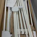 74.80-98.43'' Extra Tall Cat Gate, Adjustable 33.86 and 41.7" Wide, Transparent Full Door Pet Gate, Auto Close No Drilling Cat Proof Safety Gate for Doorway Stairs- White